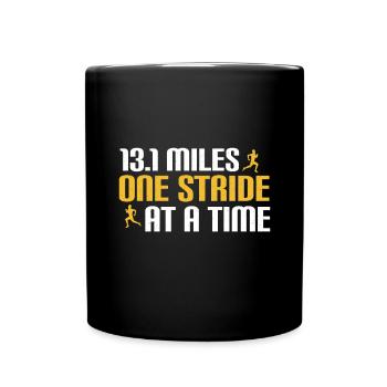 Semi-marathon 13, coureur de marathon de 1 mile - Mug uni - noir - Devant
