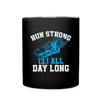 Semi-marathon 13, coureur de marathon de 1 mile - Mug uni - noir - Devant