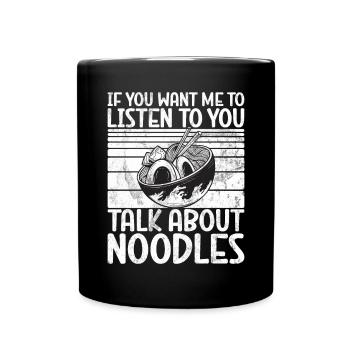 Noodle Lover Gifts - Tasse einfarbig - Schwarz - Vorne