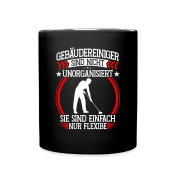 Building cleaners not disorganized window cleaners - Full Colour Mug - black - Front