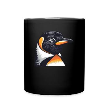 Pinguin Kawaii Pinguin Niedlich - Tasse einfarbig - Schwarz - Vorne