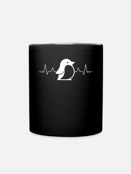 Pinguin Kawaii Pinguin Niedlich - Tasse einfarbig - Schwarz