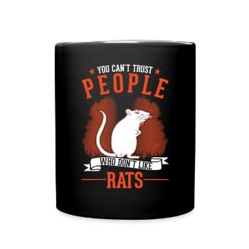 Rat Cadeau Maison Rat Propriétaire - Mug uni - noir - Devant