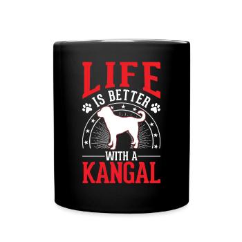 La vie est meilleure avec un Kangal - Mug uni - noir - Devant