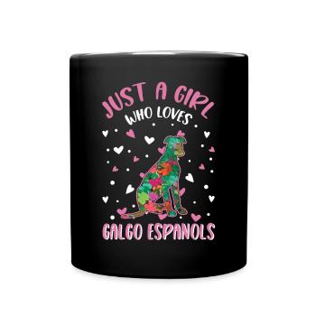 Galgo Español Fille Lévrier Espagnol Galgo - Mug uni - noir - Devant