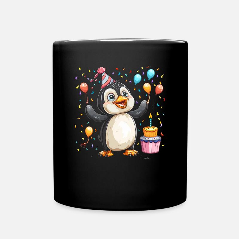 Pinguin Party Kawaii Pinguin Niedlich - Tasse einfarbig - Schwarz