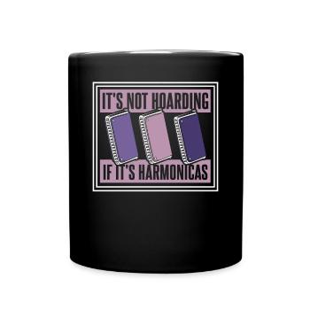 It's Not Hoarding If It's Harmonicas Harmonicist - Full Colour Mug - black - Front