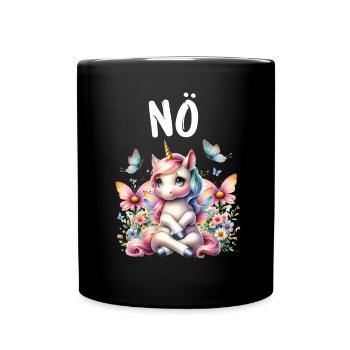 Licorne disant non Garçon et fille Créature mythique - Mug uni - noir - Devant