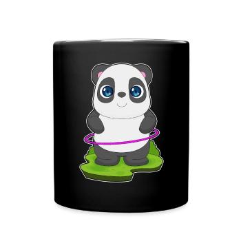 Panda Fitnessreifen Workout Gymnastik - Tasse einfarbig - Schwarz - Vorne