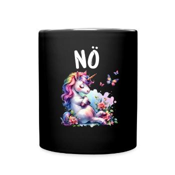 Licorne disant non Garçon et fille Créature mythique - Mug uni - noir - Devant