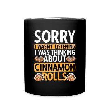 Cinnamon roll - Full Colour Mug - black - Front