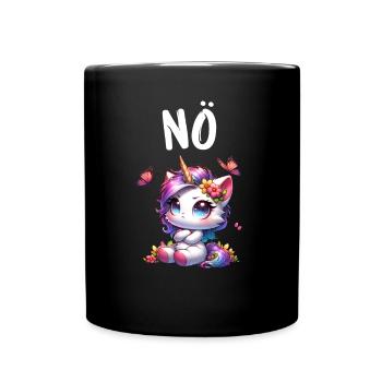 Licorne disant non Garçon et fille Créature mythique - Mug uni - noir - Devant