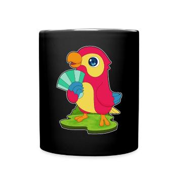 Éventail de main de perroquet - Mug uni - noir - Devant