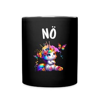 Licorne disant non Garçon et fille Créature mythique - Mug uni - noir - Devant