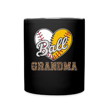 Baseball Grandma Grandmother Grandparents Day - Full Colour Mug - black - Front