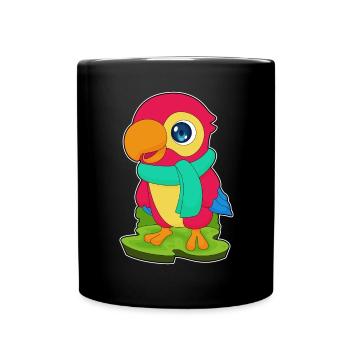 Écharpe d’hiver Parrot - Mug uni - noir - Devant