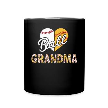 Baseball Oma Großmutter Großelterntag - Tasse einfarbig - Schwarz - Vorne