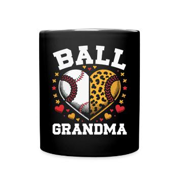 Baseball Grandma Grandmother Grandparents Day - Full Colour Mug - black - Front
