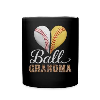Baseball Oma Großmutter Großelterntag - Tasse einfarbig - Schwarz - Vorne