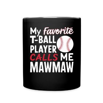 Baseball Grandma Grandmother Grandparents Day - Full Colour Mug - black - Front