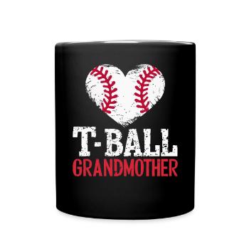 Baseball Grandma Grandmother Grandparents Day - Full Colour Mug - black - Front