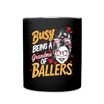Baseball Oma Großmutter Großelterntag - Tasse einfarbig - Schwarz - Vorne