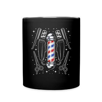 Chemise de coiffeur L’élégance à chaque coupe - Mug uni - noir - Devant
