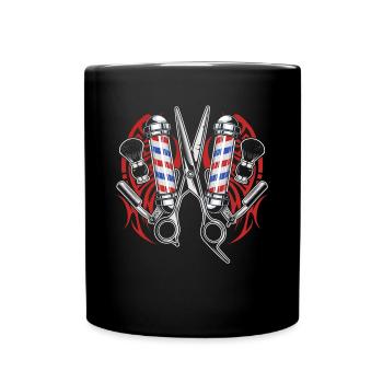 Chemise de coiffeur L’élégance à chaque coupe - Mug uni - noir - Devant