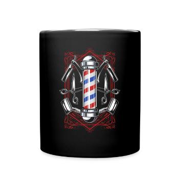Chemise de coiffeur L’élégance à chaque coupe - Mug uni - noir - Devant