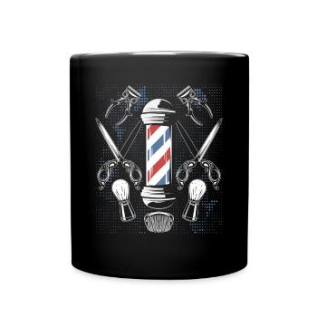 Chemise de coiffeur L’élégance à chaque coupe - Mug uni - noir - Devant