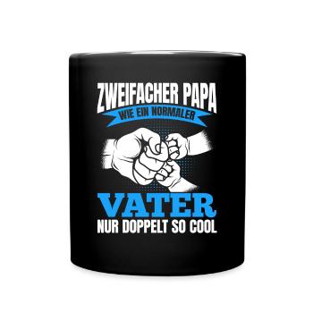 Like a normal dad, only twice as cool - Full Colour Mug - black - Front