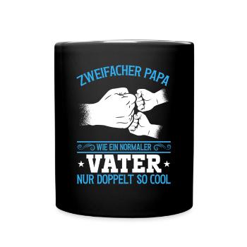 Like a normal dad, only twice as cool - Full Colour Mug - black - Front