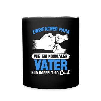 Like a normal dad, only twice as cool - Full Colour Mug - black - Front