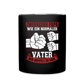 Like a normal dad, only twice as cool - Full Colour Mug - black - Front