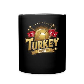 Türkei Geschenk Turkey Fußball Soccer Europa Türke - Tasse einfarbig - Schwarz - Vorne