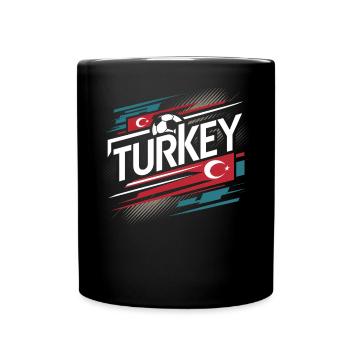 Türkei Geschenk Turkey Fußball Soccer Europa Türke - Tasse einfarbig - Schwarz - Vorne