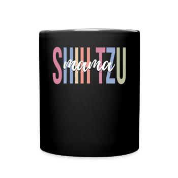 Shih Tzu Maman Amoureux des chiens Maman de chien - Mug uni - noir - Devant