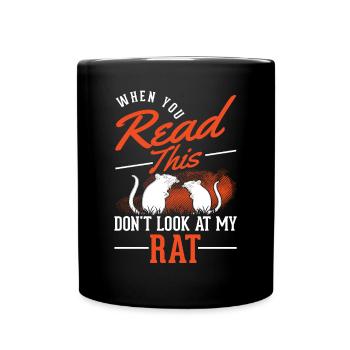 Rat Cadeau Maison Rat Propriétaire - Mug uni - noir - Devant