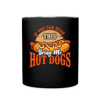Hot Dog Adulte Si vous pouvez lire ceci - Mug uni - noir - Devant