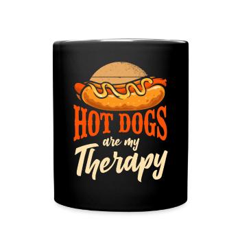Hot Dog Les hot-dogs adultes sont mes - Mug uni - noir - Devant
