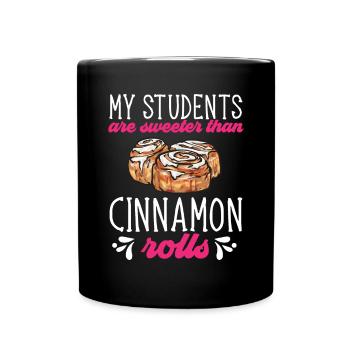 Cinnamon roll - Full Colour Mug - black - Front
