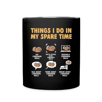 Cinnamon roll - Full Colour Mug - black - Front