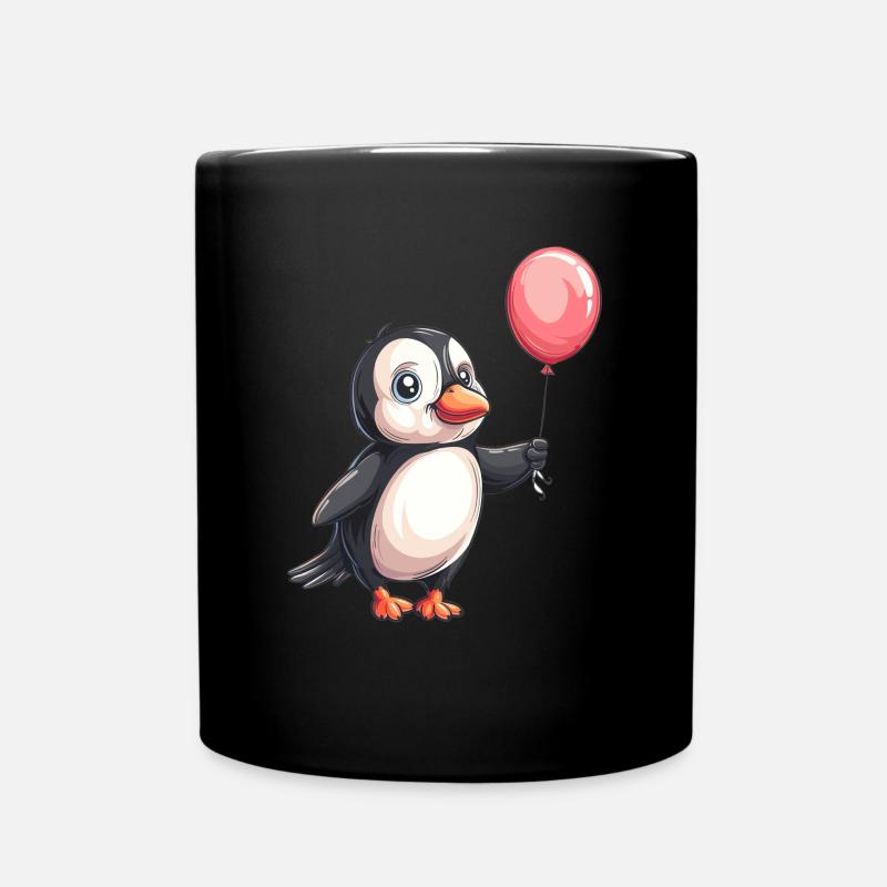 Pinguin Party Kawaii Pinguin Niedlich - Tasse einfarbig - Schwarz