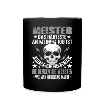 Maître artisan Exam Master Pass Dicton - Mug uni - noir - Devant