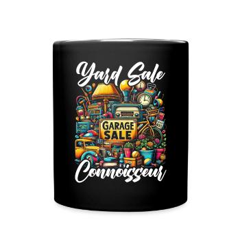 Flohmarkt Sprichwort Einkaufen Sparsamkeit Sparsamkeit - Tasse einfarbig - Schwarz - Vorne