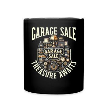 Flohmarkt Sprichwort Einkaufen Sparsamkeit Sparsamkeit - Tasse einfarbig - Schwarz - Vorne