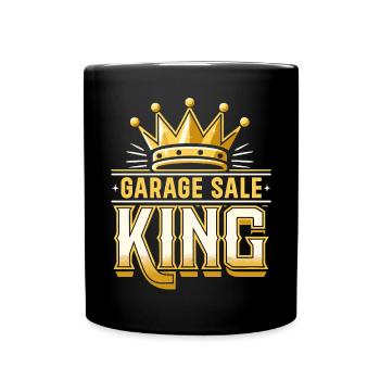 Flohmarkt Sprichwort Einkaufen Sparsamkeit Sparsamkeit - Tasse einfarbig - Schwarz - Vorne