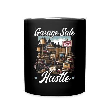 Flohmarkt Sprichwort Einkaufen Sparsamkeit Sparsamkeit - Tasse einfarbig - Schwarz - Vorne