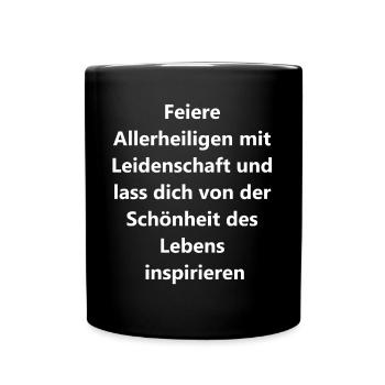 Geschenk für die Seele - Tasse einfarbig - Schwarz - Vorne