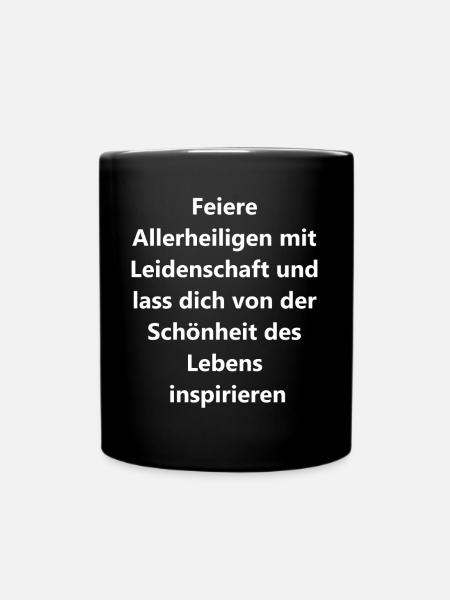 Geschenk für die Seele - Tasse einfarbig - Schwarz